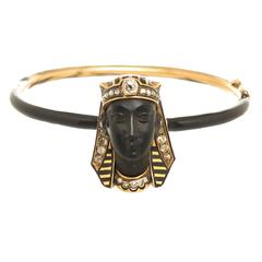 Tiffany & Co. Egyptian Revival Stone and Gold Bracelet