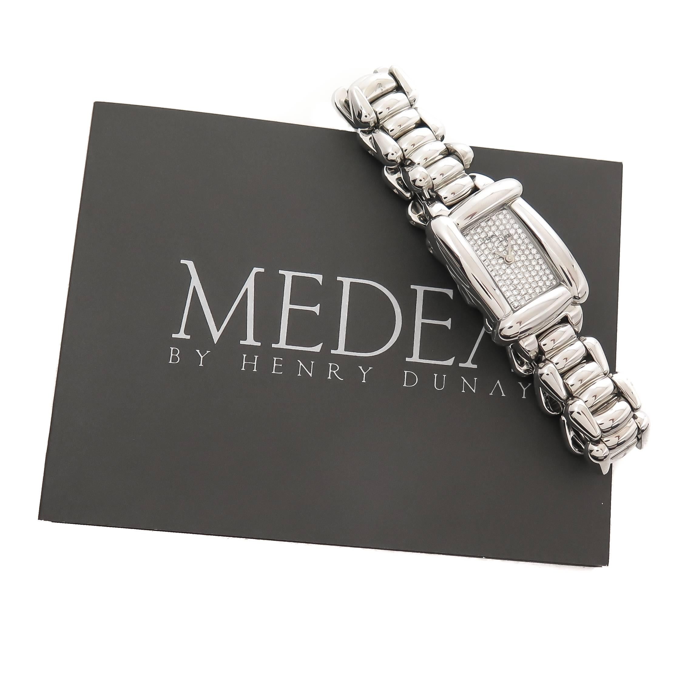 Women's Henry Dunay Ladies Stainless Steel Diamond Medea Quartz Wristwatch
