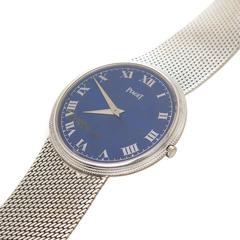 Piaget White Gold Lapis Dial Mechanical Wristwatch
