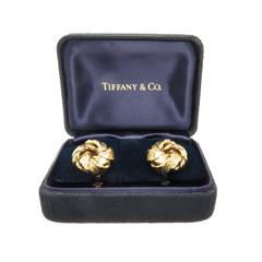 1990s Tiffany & Co. Gold Circle Earrings