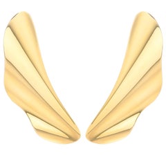 Tiffany & Co. Elsa Peretti Gold Wing Tide Earrings