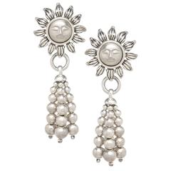 1990s Tiffany & Co. Silver Sun Earrings