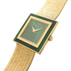 Piaget Yellow Gold Malachite Wristwatch