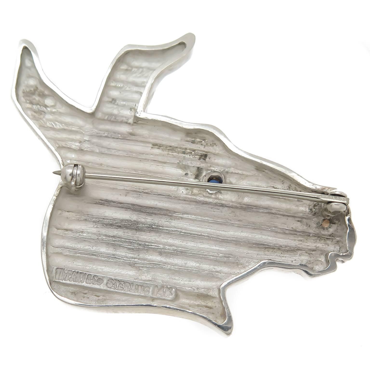 1980s Tiffany & Co. Sterling Gold Donkey Brooch In Excellent Condition In Chicago, IL