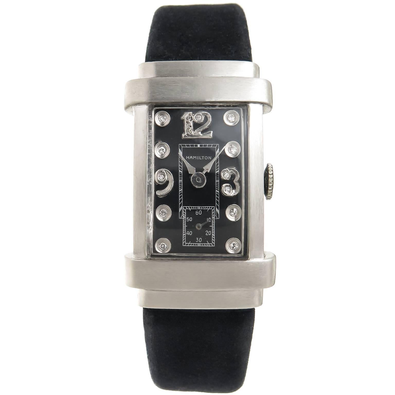 Hamilton Platinum "Top Hat" Manual Wind Wristwatch 