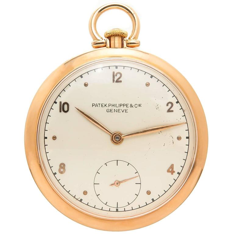 Patek Philippe Rose Gold Pocket Watch at 1stdibs
