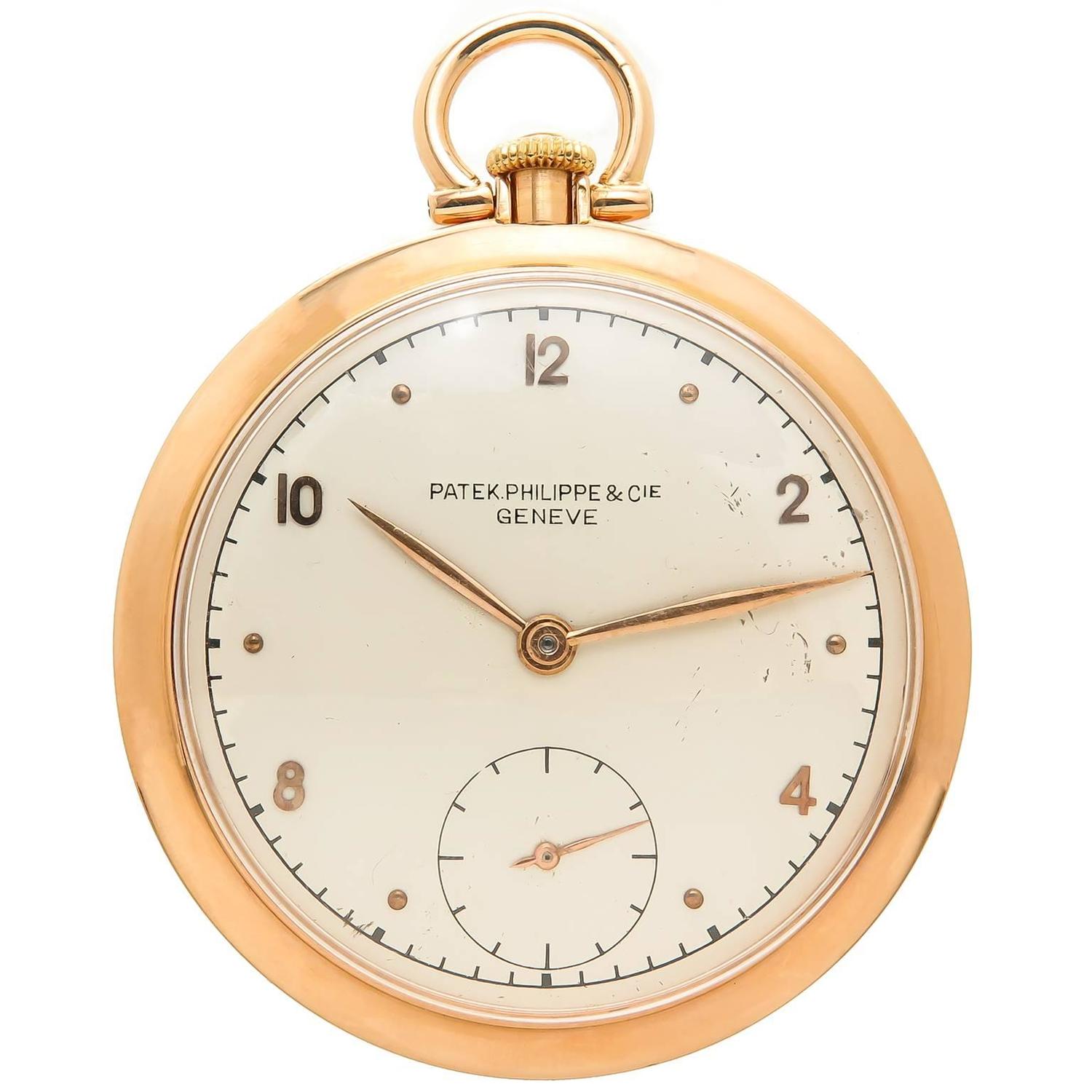 Patek Philippe Rose Gold Pocket Watch For Sale at 1stdibs