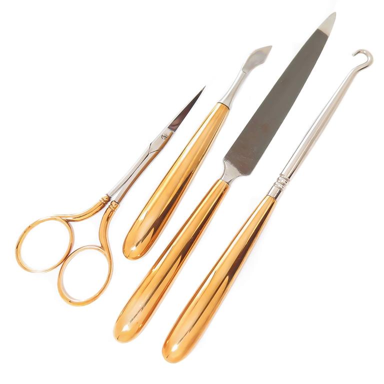 Gorham Edwardian Gold Manicure Set at 1stdibs