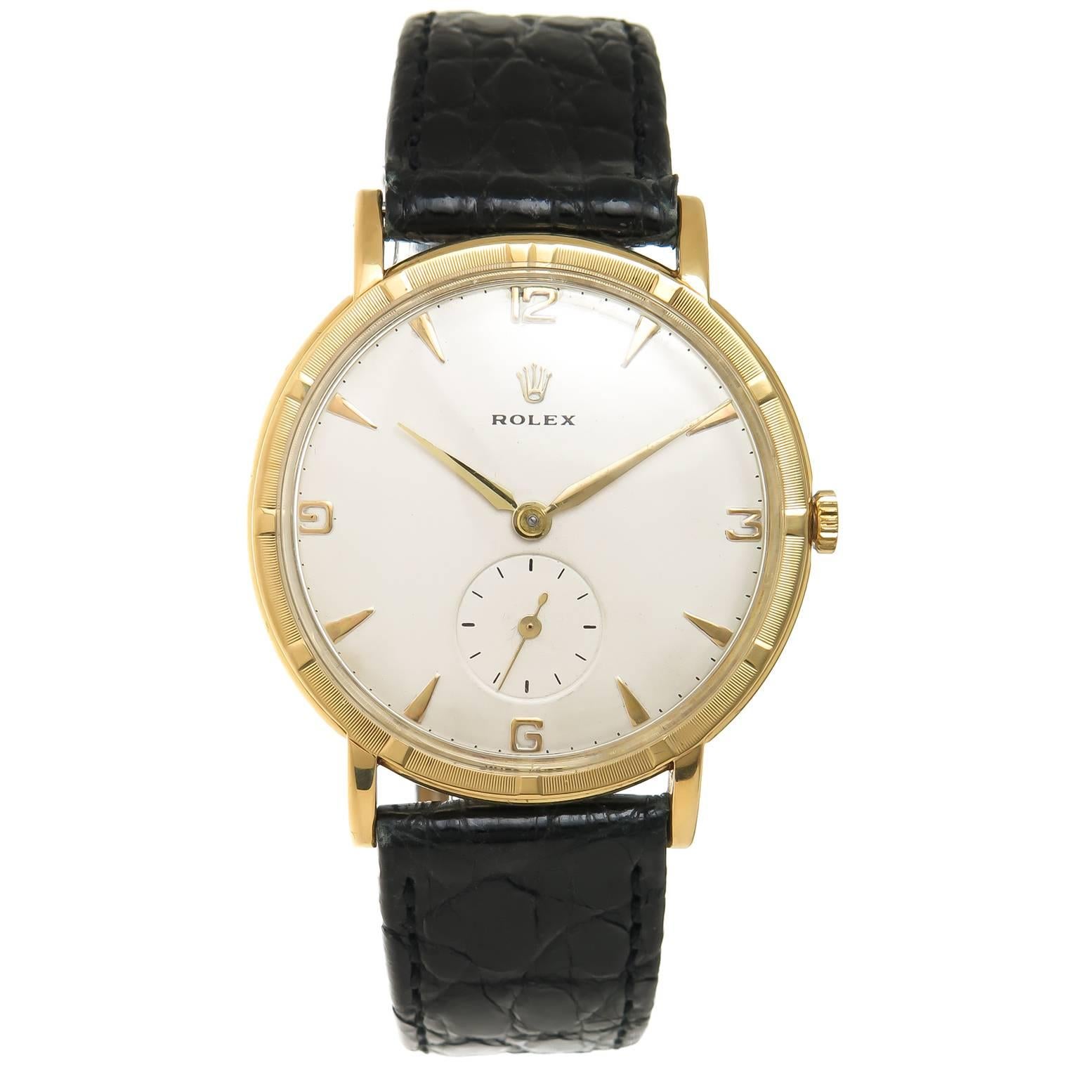Rolex Yellow Gold Precision Manual Wind Wristwatch Ref 4325