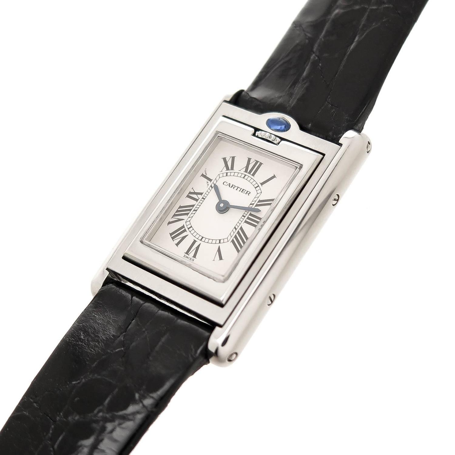 Cartier Ladies Stainless Steel Basculante Reversible Quartz Wristwatch