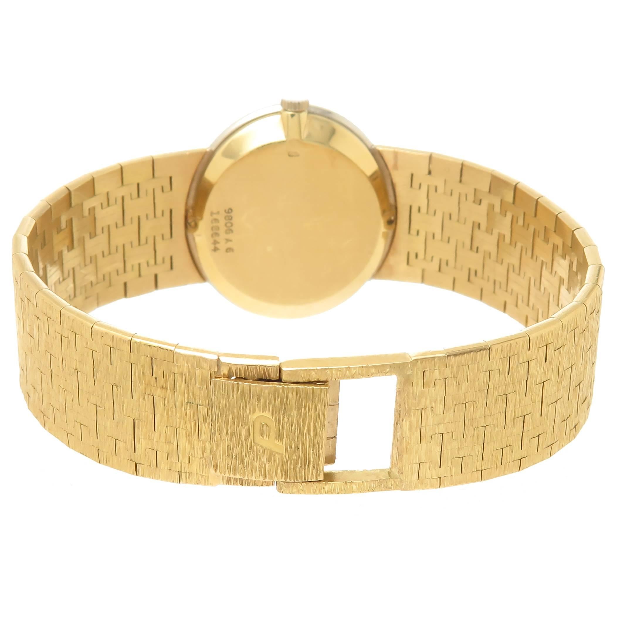 Women's Piaget yellow Gold Diamond and Lapis mechanical Wrist watch