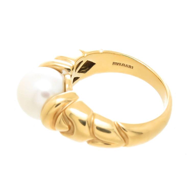 Passo Doppio Gold and Pearl ring at 1stDibs