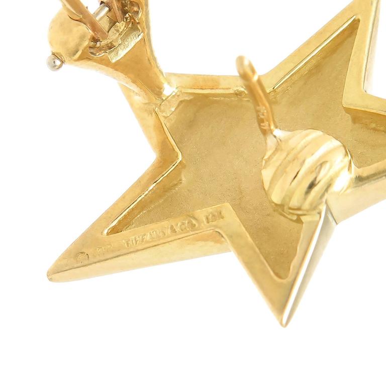 Angela Mings For Tiffany And Company Gold Star Earrings At 1stdibs Angela Mings For Tiffany And Company