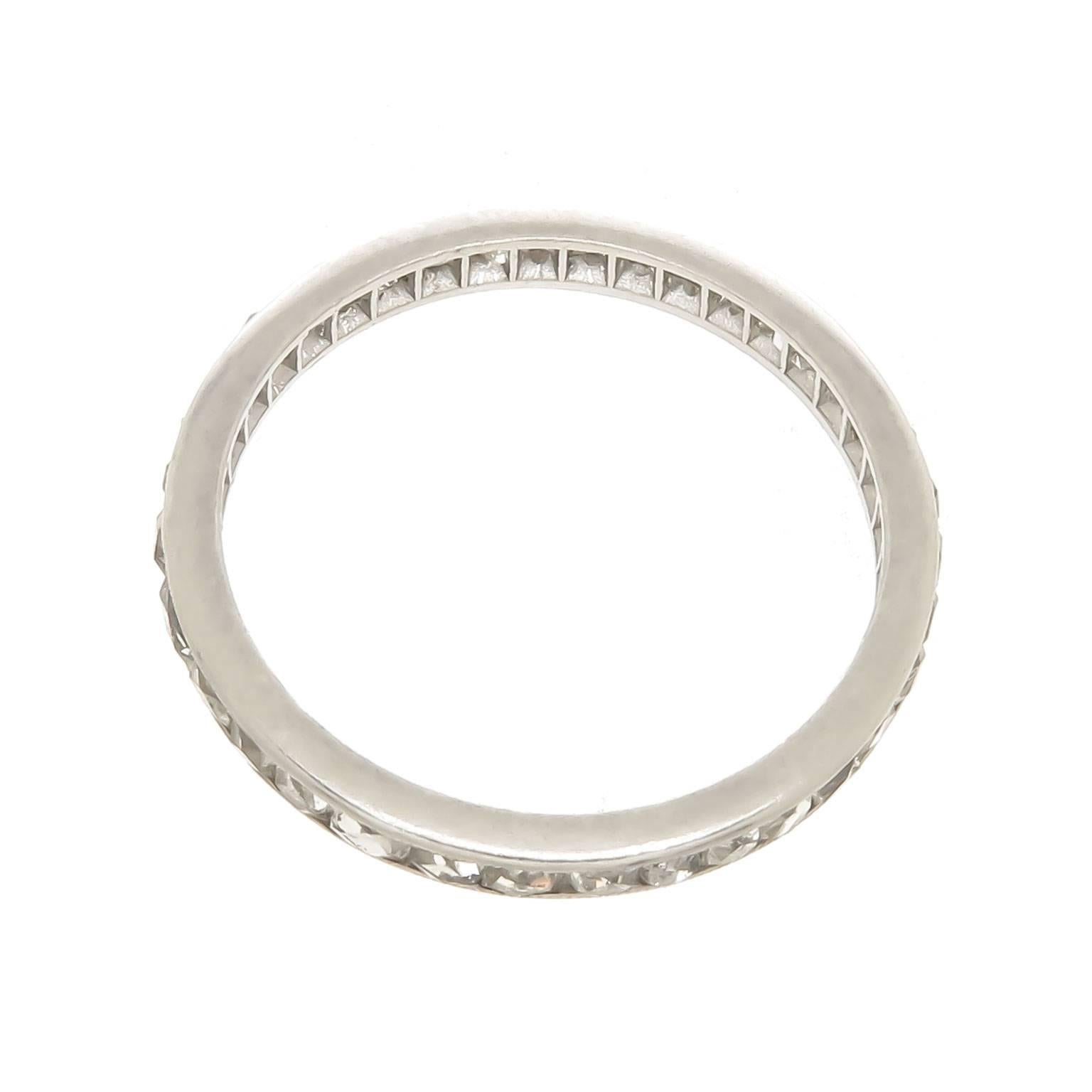 french cut diamond wedding band