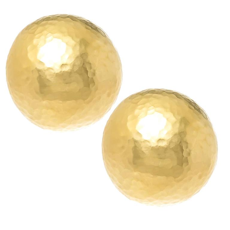 Tiffany And Company Paloma Pico Large Gold Hammered Earrings At Tiffany Company Paloma Pico Large Gold Hammered Earrings For