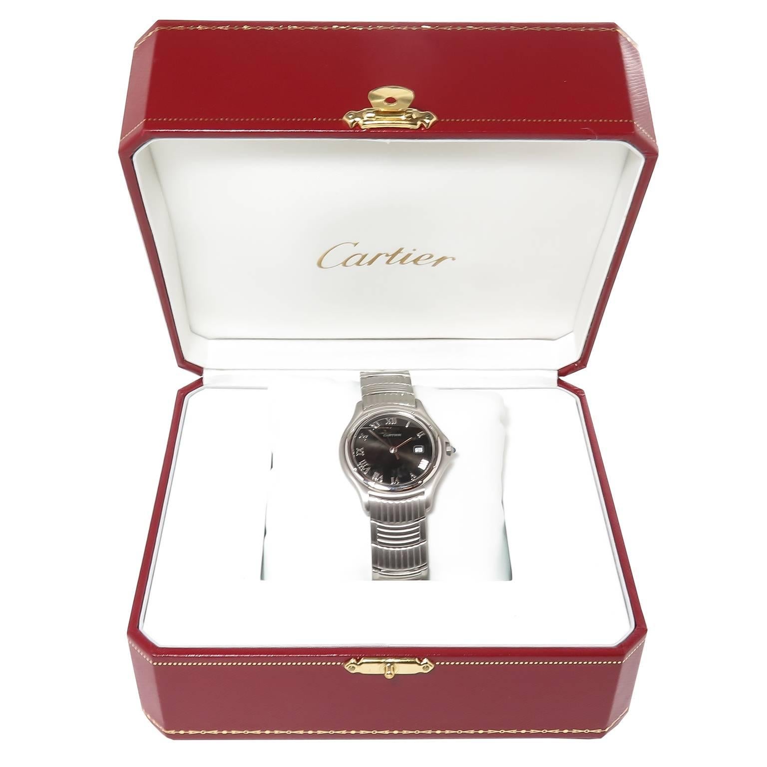 Women's or Men's Cartier Santos Ronde Steel Large Quartz Wrist Watch