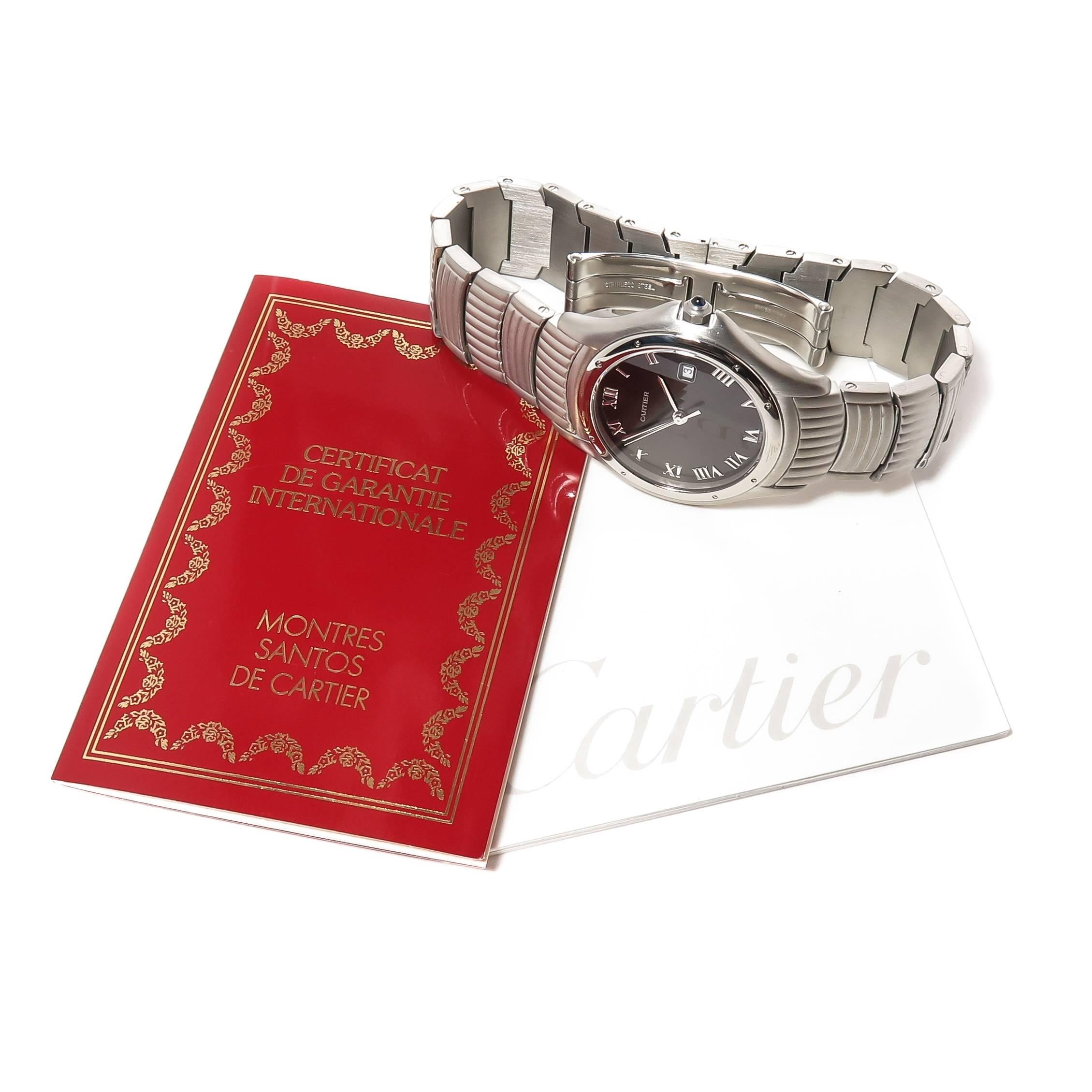 Cartier Santos Ronde Steel Large Quartz Wrist Watch 1