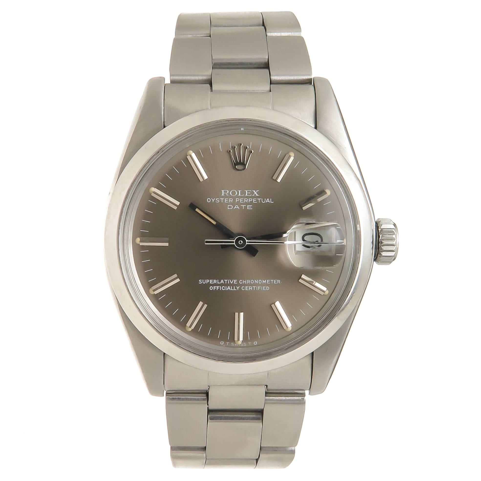 Rolex Stainless Steel Date Self Winding Wristwatch Ref 1500 1979 