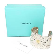 Tiffany & Co. Wide Silver Daisy Cuff Bracelet