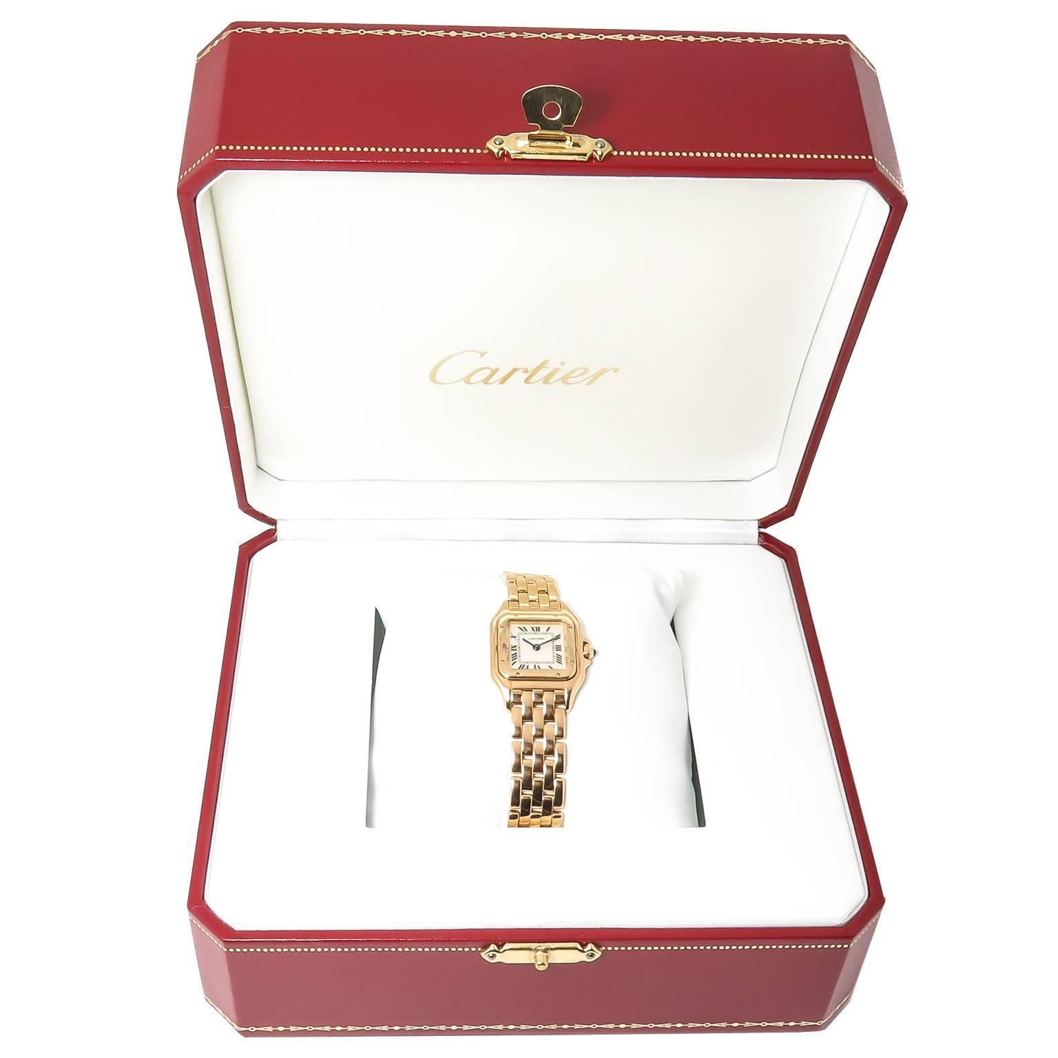 Cartier Ladies Yellow Gold Panther Quartz Wristwatch 1