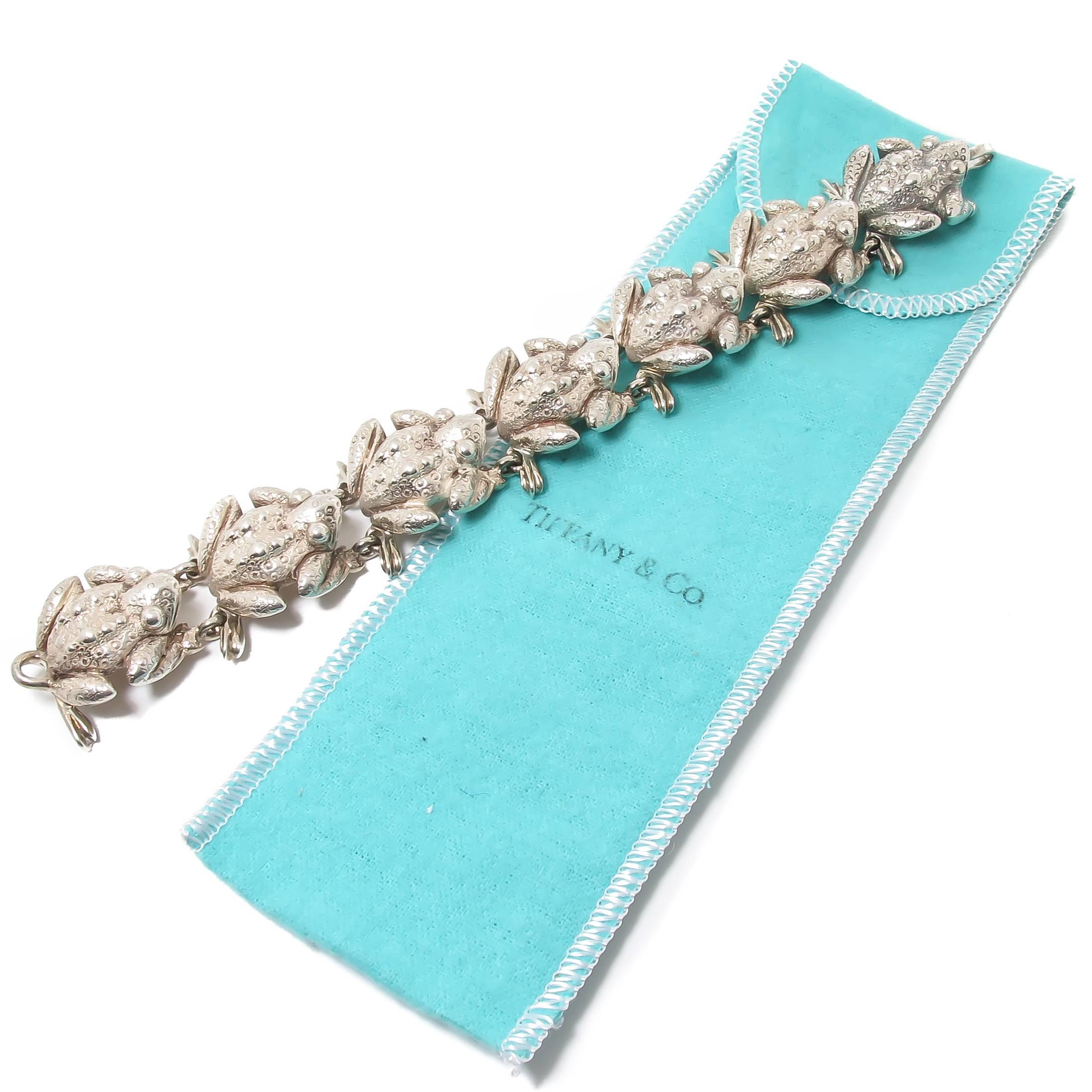 sterling silver frog bracelet