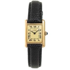 Cartier Ladies Must De Cartier Classic Vermeil Quartz Tank Wristwatch