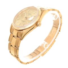 Rolex Yellow Gold Date automatic self winding Water Proof Oyster Wristwatch