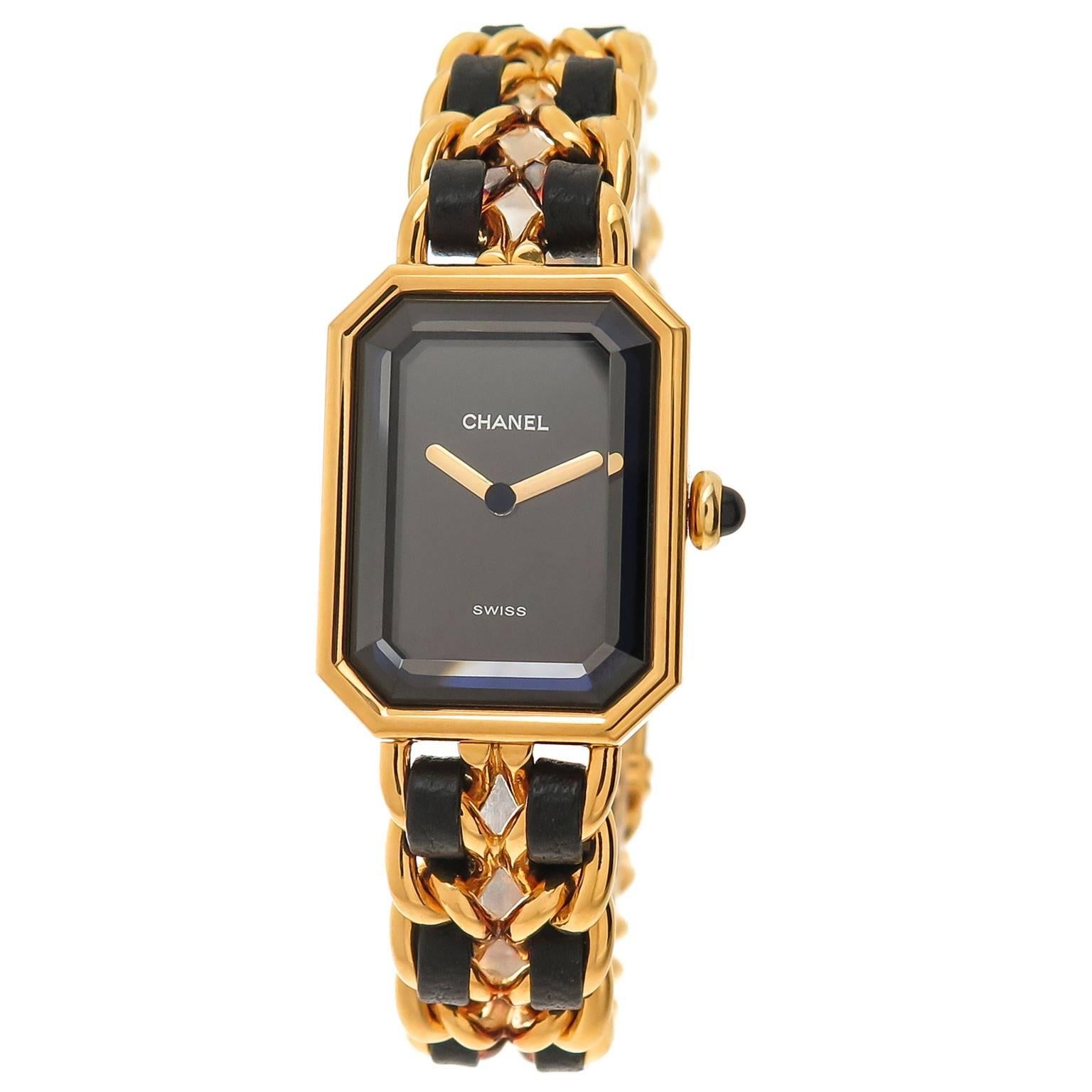 Chanel Ladies Goldtone Premiere Quartz Wristwatch