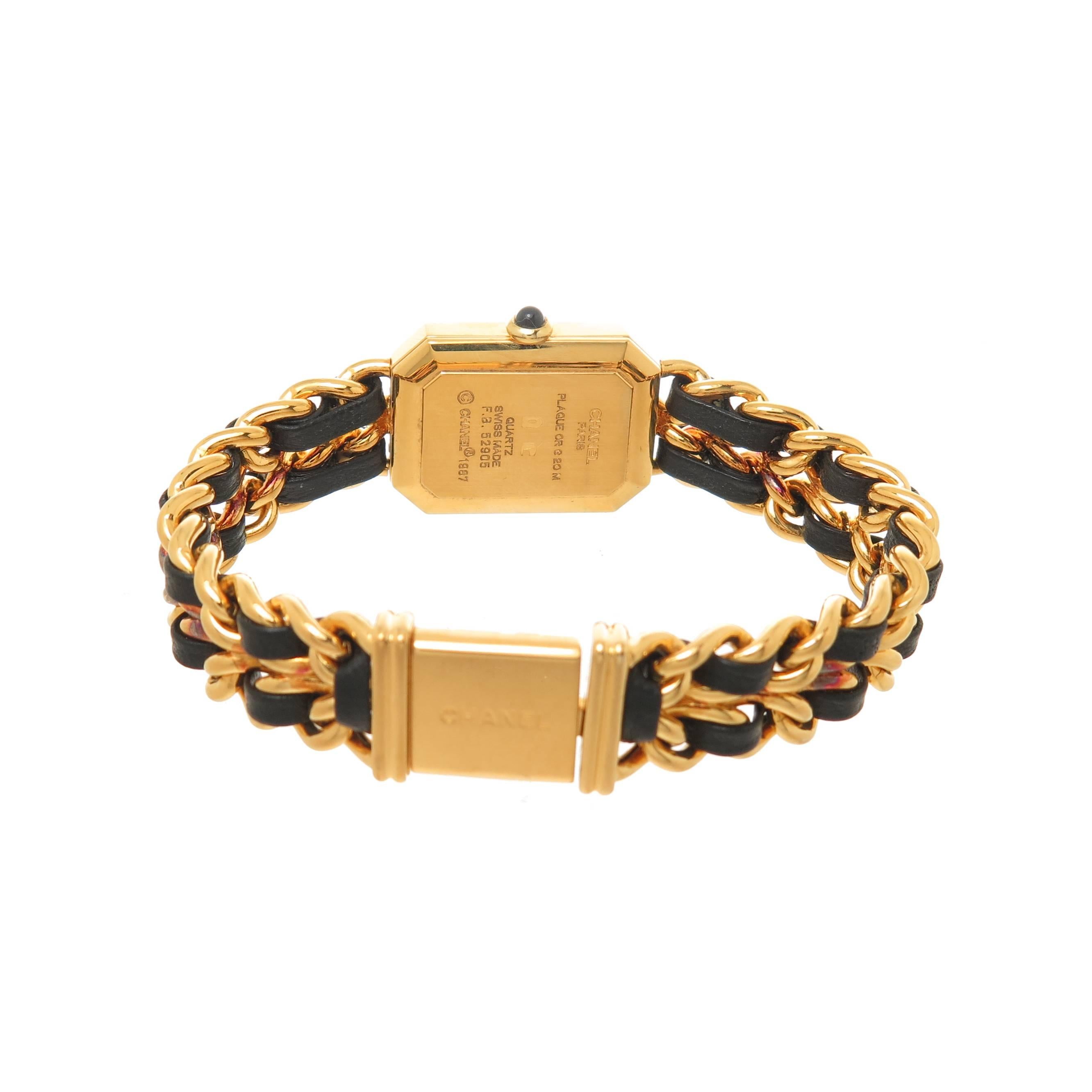 Chanel Ladies Goldtone Premiere Quartz Wristwatch In Excellent Condition In Chicago, IL