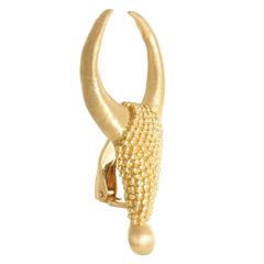 Lalaounis Yellow Gold Ram Earrings