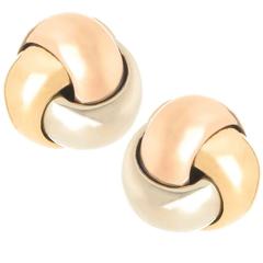 Cartier Trinity Tricolor Gold Knot Earrings