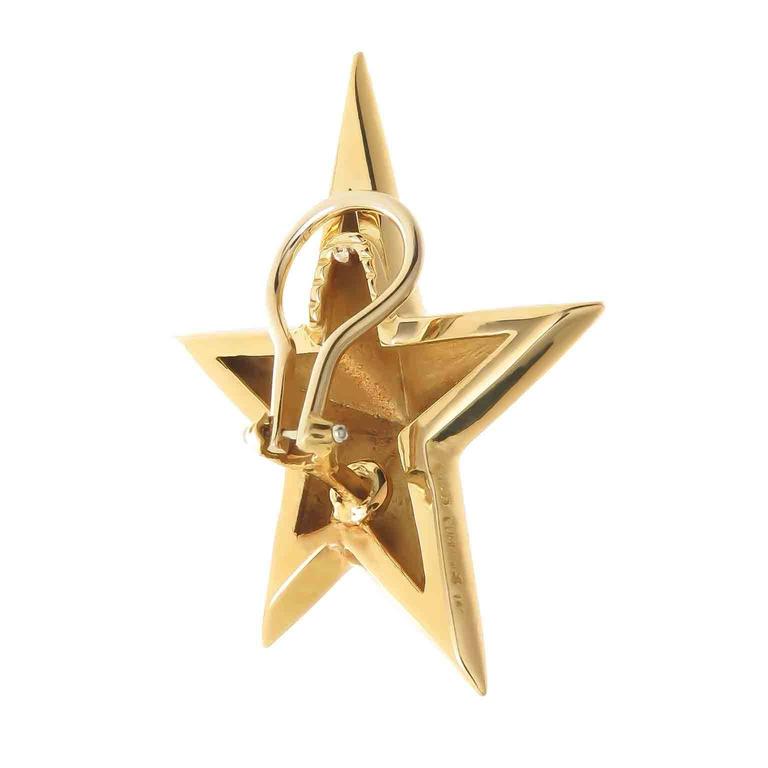 Angela Mings Large Yellow Gold Star Earrings For At 1stdibs Yellow Gold Star Earrings