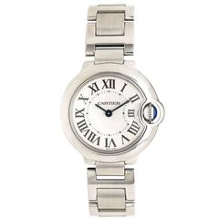 Cartier Stainless Steel Ladies Ballon Blue Quartz Wristwatch