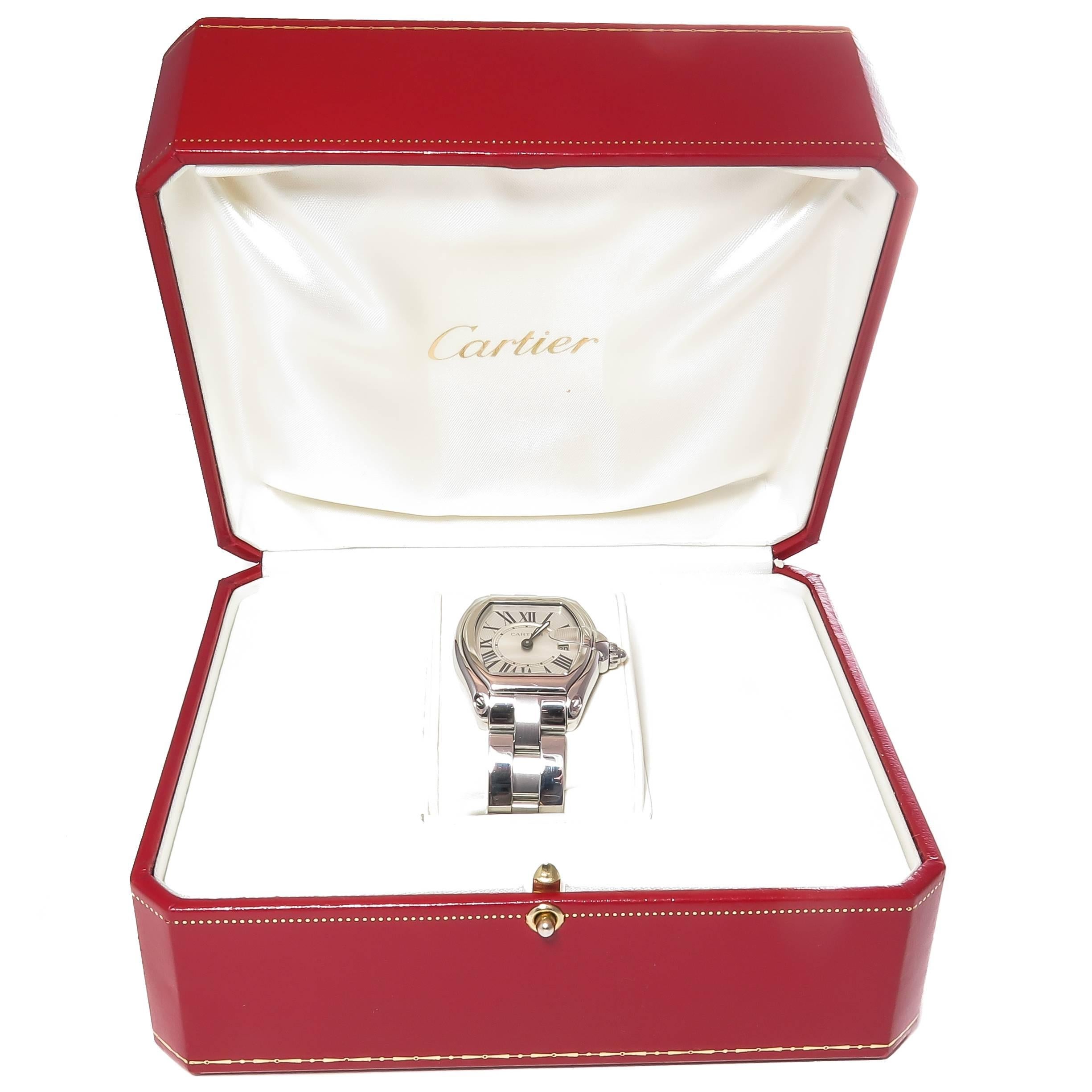 Women's Cartier Ladies Stainless Steel Roadster Quartz Wristwatch