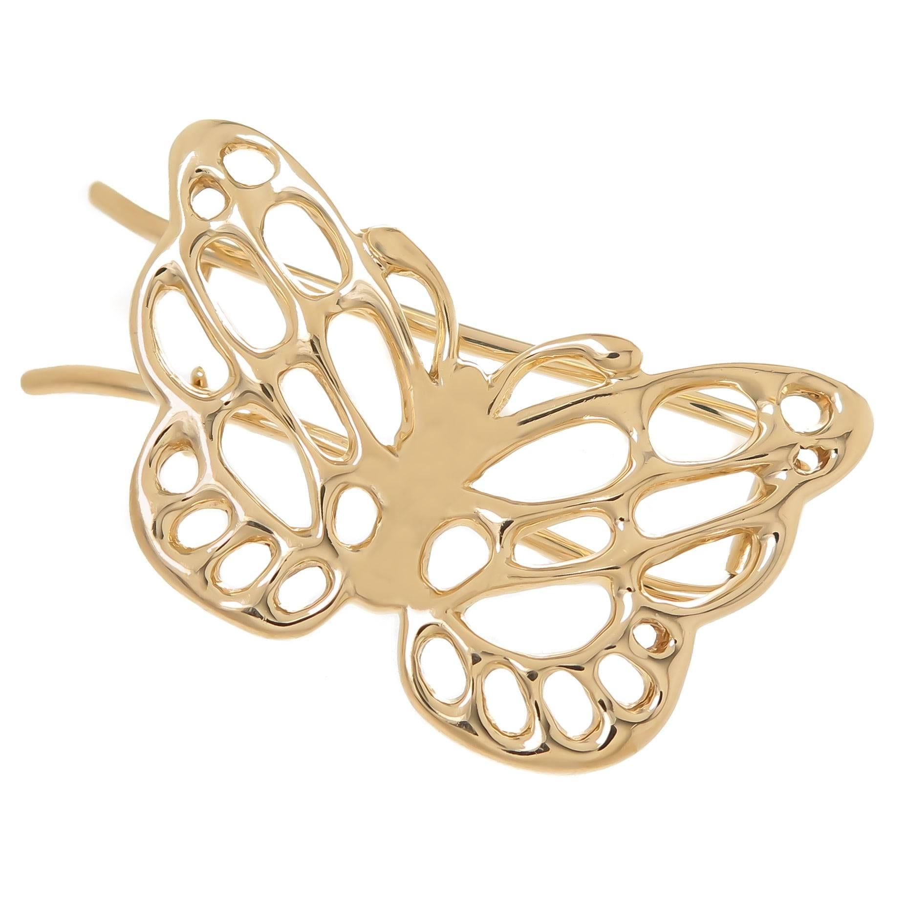 Tiffany & Co. Angela Cummings Gold Butterfly Hair Barrette