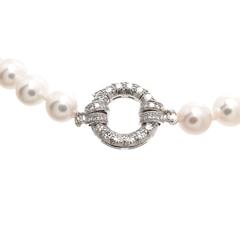 Vacheron & Constantin Long Pearl Necklace with Diamond Clasp