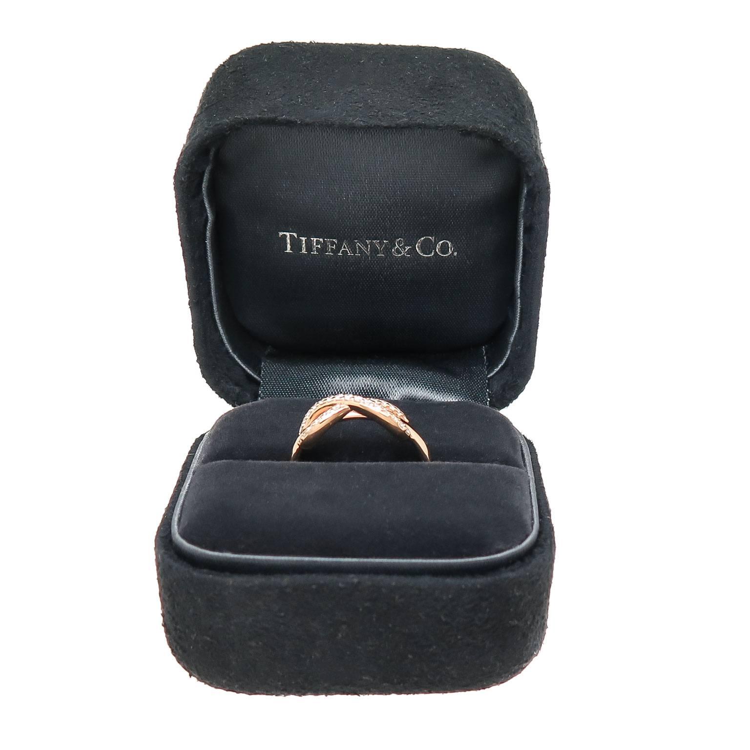 tiffany rose gold infinity ring