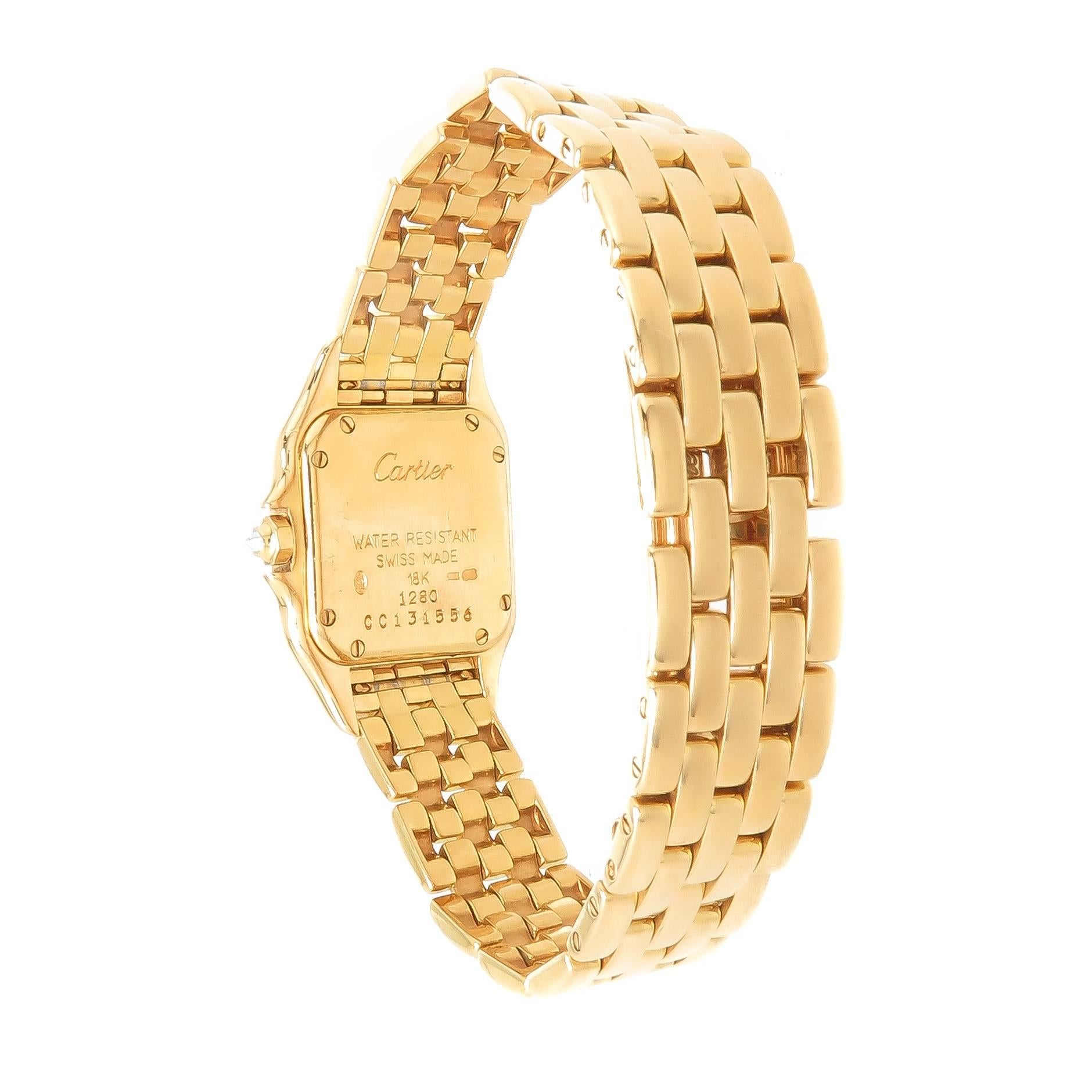 cartier gold watch with diamonds