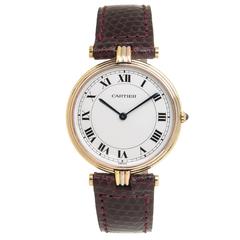 Cartier Tri Color Gold Large Trinity Quartz Wristwatch