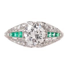 Diamond Platinum Engagement Ring, 1920s