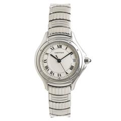 Cartier Ladies Stainless Steel Santos Ronde Quartz Wristwatch