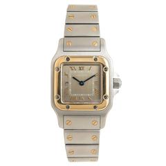 Cartier Ladies Yellow Gold Stainless Steel Santos Galbee Quartz Wristwatch