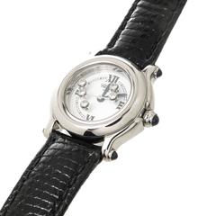 Chopard Ladies Stainless Steel Happy Sport Happy Diamond Quartz Wristwatch
