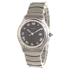 Cartier Stainless Steel Cougar Calendar Quartz Wristwatch