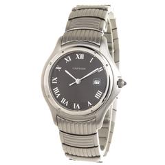 Cartier Stainless Steel Cougar Calendar Quartz Wristwatch 8