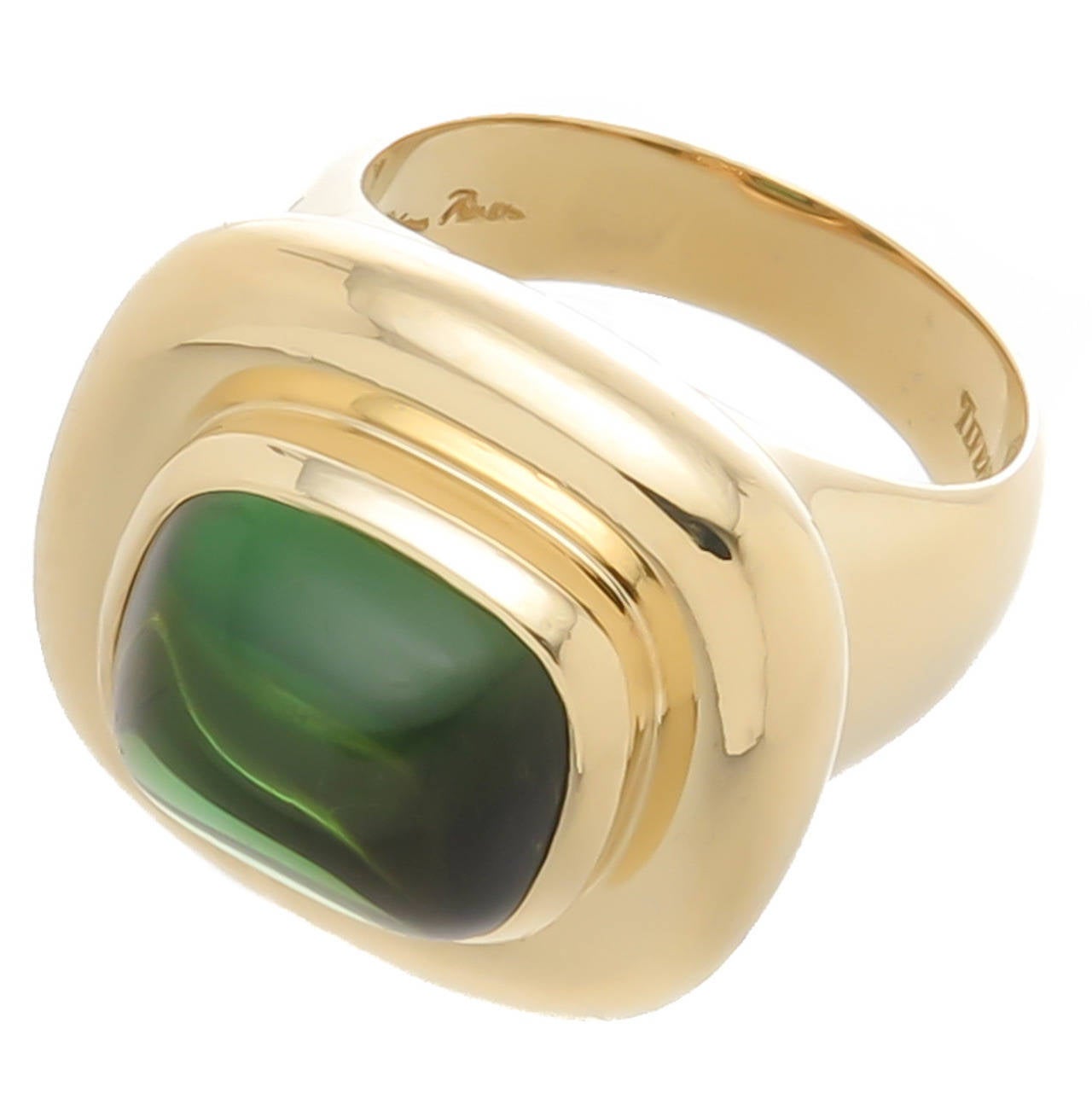 Tiffany & Co. Paloma Picasso Cabochon Tourmaline Gold Ring