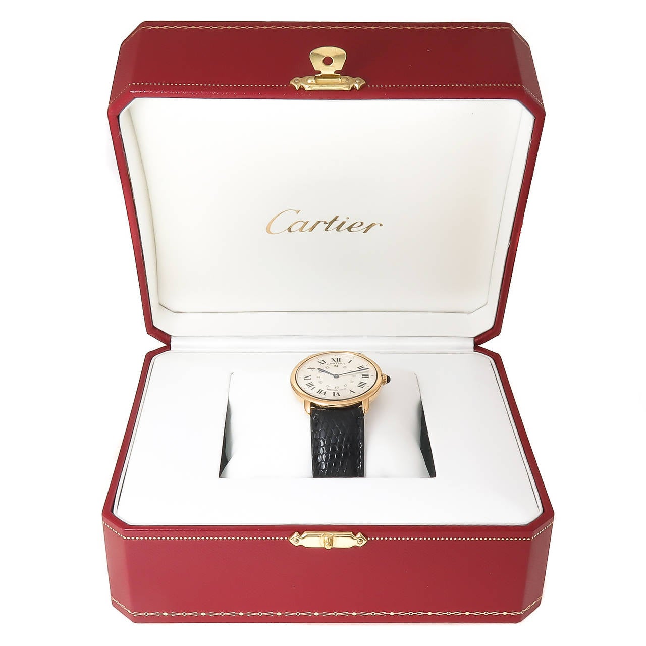 Cartier Yellow Gold Ronde Solo Mechanical Manual Wind Wristwatch at 1stDibs