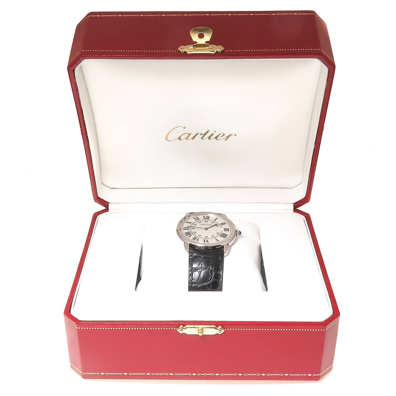 Women's or Men's Cartier Stainless Steel Ronde Solo Quartz Wristwatch