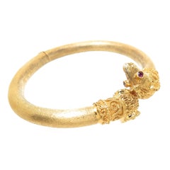 Lalaounis Yellow Gold Ram Head Bracelet