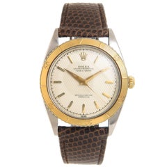 Montre-bracelet automatique Rolex en or jaune avec lunette Turn O Graph Thunderbird:: 1954